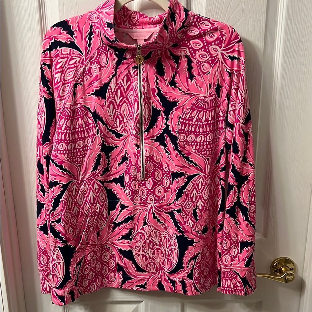 Lilly Pulitzer Coco Safari Pink and Navy popover